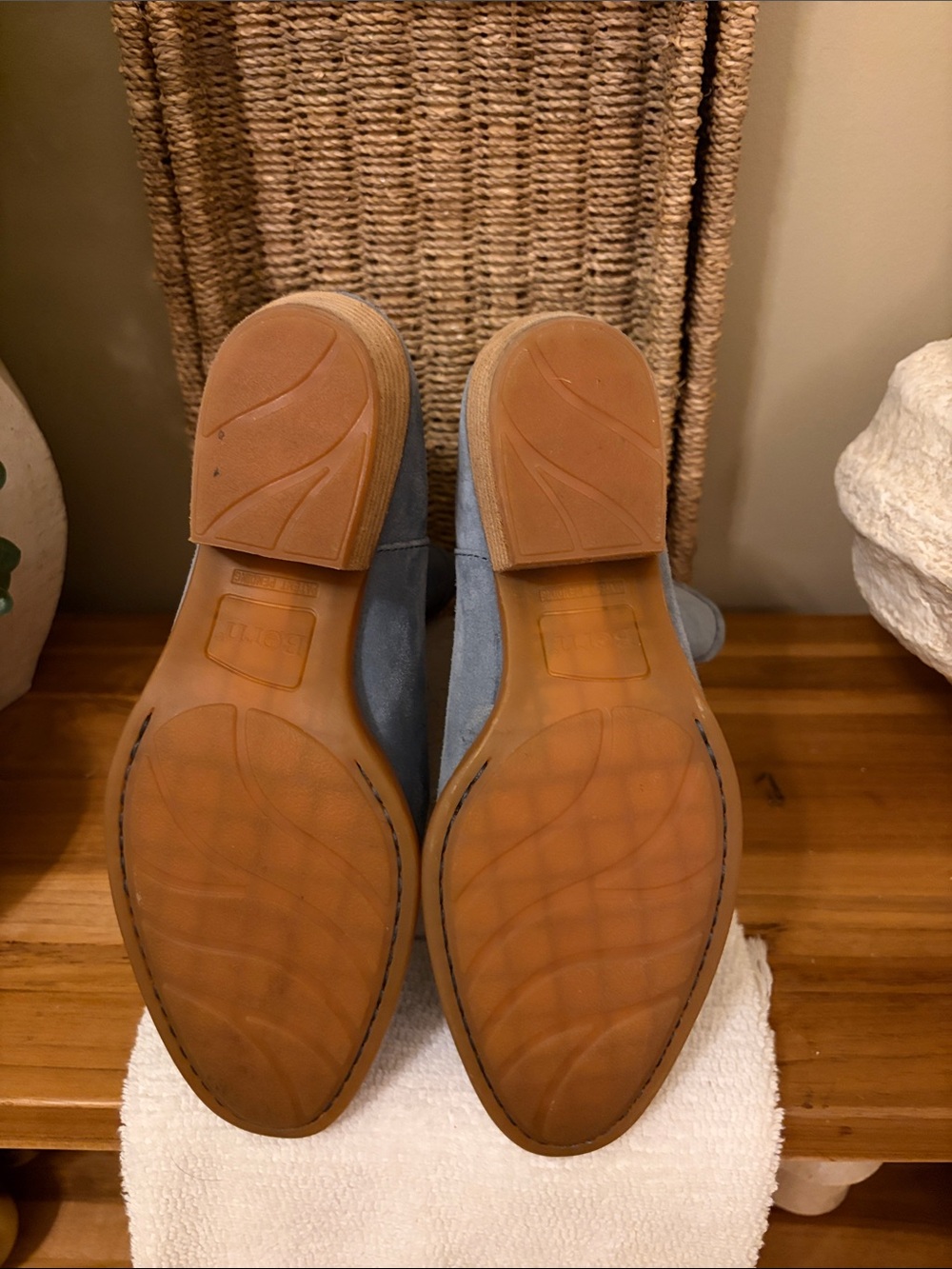 Born Light Blue Suede Western Ankle Boots - Picture 4 of 17